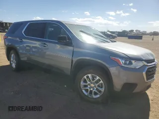 2020 Chevrolet Traverse LS with VIN 1GNERFKW0LJ319985, listed as a Copart auction lot 47055515 with 49,259 mi miles and Salvage title. Bid and sale history available at DreamBid. Image 4.