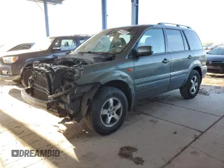2006 Honda Pilot EX-L with VIN 2HKYF18596H536447, listed as a Copart auction lot 54239375 with 198,959 mi miles and Salvage Title. Bid and sale history available at DreamBid. Image 1.