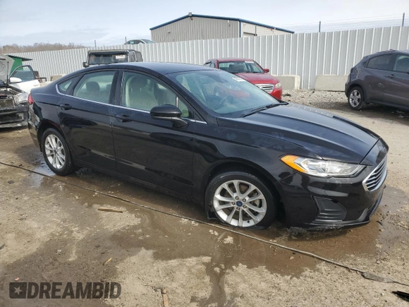 2019 Ford Fusion SE with VIN 3FA6P0HD9KR214927, listed as a Copart auction lot 48001315 with 50,145 mi miles and Salvage Title. Bid and sale history available at DreamBid. Image 4.