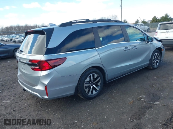 2025 Honda Odyssey EX-L z VIN 5FNRL6H61SB025648, wystawiony jako IAAI lot #41854148 z przebiegiem 202 mil mil oraz . Historia ofert i sprzedaży dostępna na DreamBid. Obrazek 4.