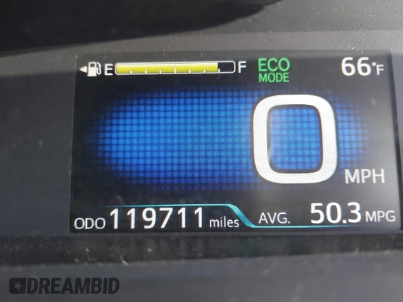 2018 Toyota Prius Two with VIN JTDKBRFUXJ3066430, listed as a IAAI auction lot 42034812 with 119,711 mi miles and . Bid and sale history available at carsss.com. Image 15.