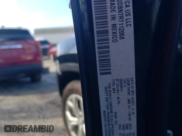 2024 Jeep Compass Latitude with VIN 3C4NJDBN7RT112068, listed as a Copart auction lot 55470495 with 3,292 mi miles and Salvage title. Bid and sale history available at DreamBid. Image 13.