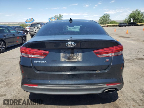 2018 Kia Optima S with VIN 5XXGT4L37JG244926, listed as a Copart auction lot 60372025 with Not provided miles and Salvage title. Bid and sale history available at DreamBid. Image 6.