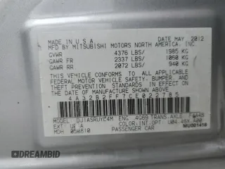 2012 Mitsubishi Galant FE z VIN 4A32B2FF7CE022785, wystawiony jako Copart lot #55182125 z przebiegiem 132 031 mil mil oraz Czysty tytuł • Clean title. Historia ofert i sprzedaży dostępna na DreamBid. Obrazek 12.