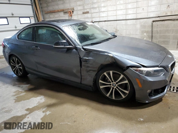 2015 BMW 2 Series 228i xDrive with VIN WBA1F7C57FVX95561, listed as a Copart auction lot 82204114 with 45,654 mi miles and Salvage Title. Bid and sale history available at carsss.com. Image 4.