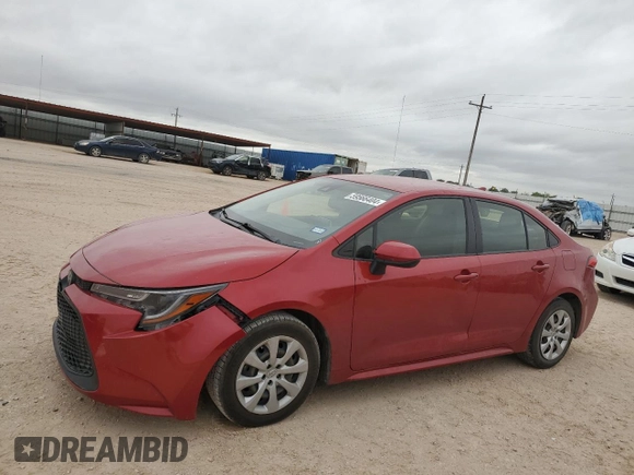 2021 Toyota Corolla LE with VIN JTDEPMAE9MJ135321, listed as a Copart auction lot 59566404 with 60,179 mi miles and Clean Title. Bid and sale history available at carsss.com. Image 1.