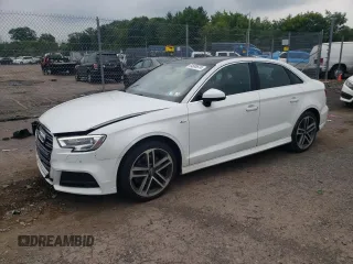 2017 Audi A3 Sedan Premium Plus with VIN WAUJ8GFF0H1029924, listed as a Copart auction lot 64680674 with 75,470 mi miles and Salvage Title. Bid and sale history available at carsss.com. Image 1.
