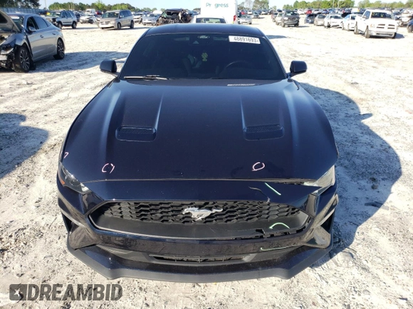 2021 Ford Mustang EcoBoost with VIN 1FA6P8TH0M5155409, listed as a Copart auction lot 48891693 with 45,011 mi miles. Bid and sale history available at carsss.com. Image 5.