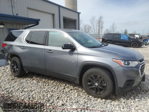 2019 Chevrolet Traverse LS with VIN 1GNERFKW3KJ228465, listed as a Copart auction lot 50274194 with 99,225 mi miles and Salvage Title. Bid and sale history available at carsss.com. Image 4.