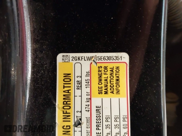 2014 GMC Terrain SLE с VIN 2GKFLWEK5E6305351, выставлен на аукционе IAAI как лот 42474746 с пробегом 167 596 миль миль и . История ставок и продаж доступна на DreamBid. Изображение 9.