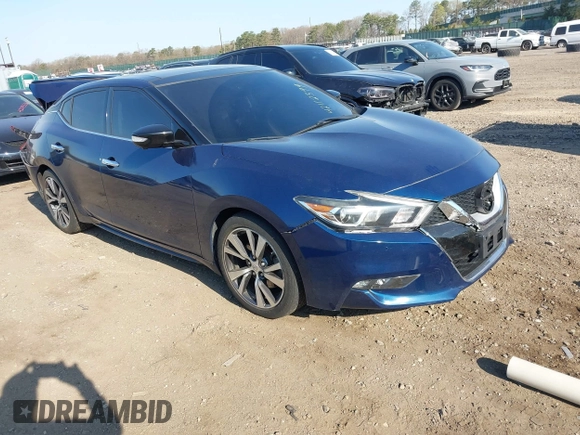 2017 Nissan Maxima S with VIN 1N4AA6AP8HC385405, listed as a IAAI auction lot 42112399 with 99,286 mi miles and . Bid and sale history available at DreamBid. Image 1.