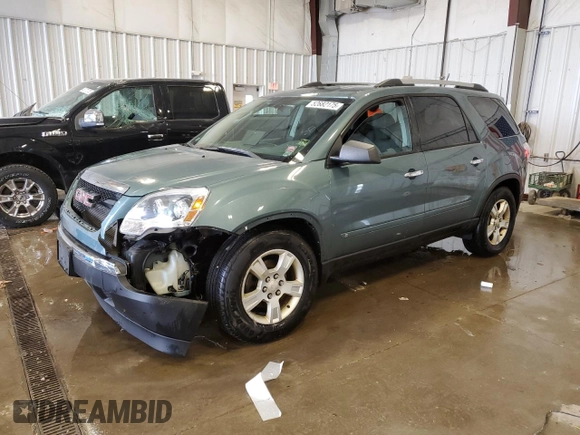 2010 GMC Acadia SLE with VIN 1GKLVLED6AJ160346, listed as a Copart auction lot 52682175 with 299,776 mi miles and Non Repairable. Bid and sale history available at carsss.com. Image 1.