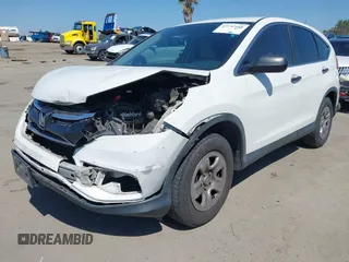 2015 Honda CR-V LX with VIN 5J6RM3H38FL001426, listed as a IAAI auction lot 42152168 with 185,657 mi miles and . Bid and sale history available at carsss.com. Image 2.