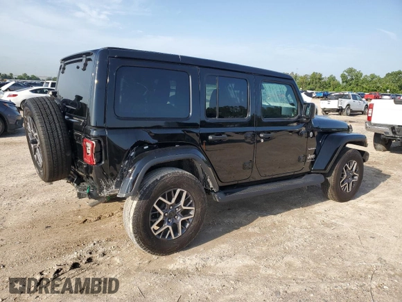2024 Jeep Wrangler Sahara with VIN 1C4PJXEN1RW118397, listed as a Copart auction lot 56307925 with 7,257 mi miles and Salvage Title. Bid and sale history available at DreamBid. Image 3.