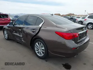 2015 Infiniti Q50 with VIN JN1BV7AP7FM349885, listed as a IAAI auction lot 42249063 with 76,089 mi miles and . Bid and sale history available at DreamBid. Image 3.
