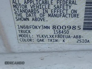 2021 Nissan NV Cargo SV z VIN 1N6BF0KY3MN800985, wystawiony jako IAAI lot #41237984 z przebiegiem 120 472 mil mil oraz . Historia ofert i sprzedaży dostępna na DreamBid. Obrazek 9.