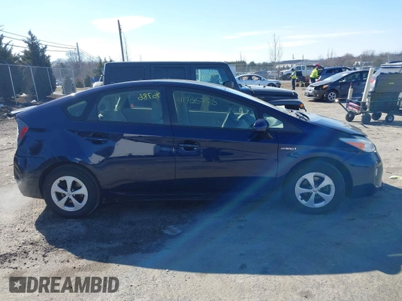 2013 Toyota Prius One with VIN JTDKN3DU9D0351178, listed as a IAAI auction lot 41705786 with 98,524 mi miles. Bid and sale history available at carsss.com. Image 13.