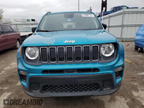 2021 Jeep Renegade Jeepster with VIN ZACNJDAB9MPM71295, listed as a Copart auction lot 51680175 with 30,034 mi miles and Salvage title. Bid and sale history available at DreamBid. Image 5.