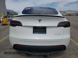 2021 Tesla Model Y Long Range with VIN 5YJYGDEE8MF271938, listed as a Copart auction lot 50961485 with 46,173 mi miles and Salvage Title. Bid and sale history available at DreamBid. Image 6.