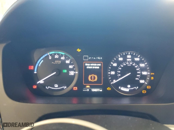 2016 Hyundai Sonata Plug-In Hybrid Limited with VIN KMHE54L21GA031558, listed as a Copart auction lot 83068454 with 134,077 mi miles and Salvage Title. Bid and sale history available at carsss.com. Image 9.