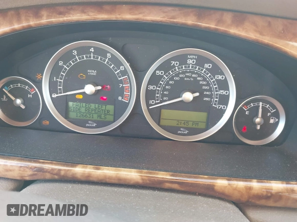 2005 Jaguar S-Type with VIN SAJWA01T75FN17656, listed as a IAAI auction lot 41282140 with 126,631 mi miles and . Bid and sale history available at DreamBid. Image 7.