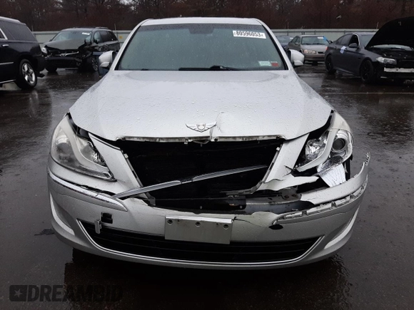 2012 Hyundai Genesis 3.8L with VIN KMHGC4DD0CU151231, listed as a Copart auction lot 80596053 with 104,595 mi miles and Salvage Title. Bid and sale history available at carsss.com. Image 5.