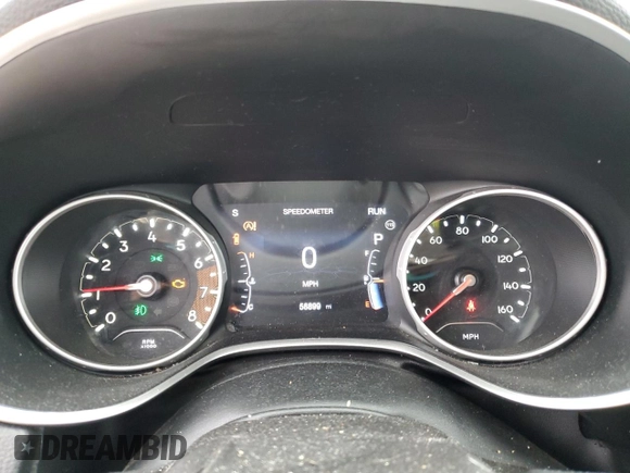 2020 Jeep Compass Limited with VIN 3C4NJDCB8LT223675, listed as a Copart auction lot 46897055 with 58,899 mi miles and Non Repairable. Bid and sale history available at carsss.com. Image 9.