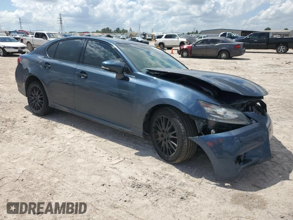 2013 Lexus GS 350 with VIN JTHBE1BL4D5000596, listed as a Copart auction lot 60335174 with 124,485 mi miles and Salvage Title. Bid and sale history available at carsss.com. Image 4.