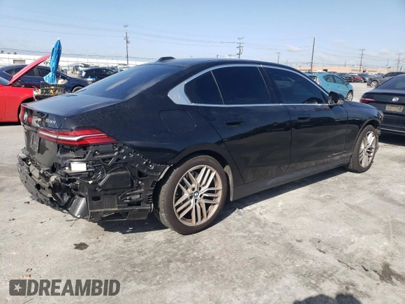 2024 BMW 5 Series 530i with VIN WBA43FJ08RCP78906, listed as a Copart auction lot 50730475 with 29,442 mi miles and Salvage title. Bid and sale history available at DreamBid. Image 3.