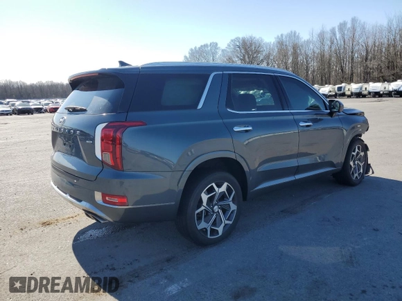 2022 Hyundai Palisade Calligraphy z VIN KM8R7DHE6NU392875, wystawiony jako Copart lot #48291705 z przebiegiem 21 152 mil mil oraz Szkoda całkowita • Salvage title. Historia ofert i sprzedaży dostępna na DreamBid. Obrazek 3.