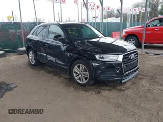2017 Audi Q3 Premium with VIN WA1ECCFS4HR006201, listed as a IAAI auction lot 41876661 with 159,302 mi miles. Bid and sale history available at carsss.com. Image 1.