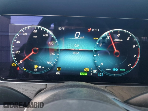 2023 Mercedes-Benz E 450 with VIN W1KZF5KB6PB185502, listed as a Copart auction lot 85794934 with 8,351 mi miles and Salvage Title. Bid and sale history available at DreamBid. Image 9.