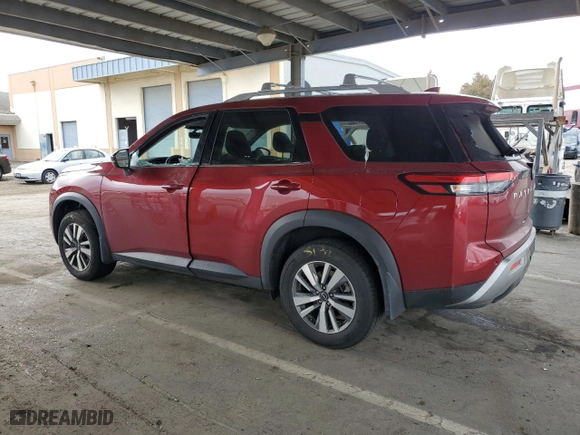 2024 Nissan Pathfinder SL with VIN 5N1DR3CAXRC206771, listed as a Copart auction lot 48818065 with 21,339 mi miles and Salvage Title. Bid and sale history available at carsss.com. Image 2.