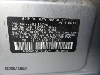 2013 Subaru Impreza Special Sports Premium z VIN JF1GPAL65DH845200, wystawiony jako Copart lot #58053715 z przebiegiem 99 608 mil mil oraz Szkoda całkowita • Salvage title. Historia ofert i sprzedaży dostępna na DreamBid. Obrazek 12.
