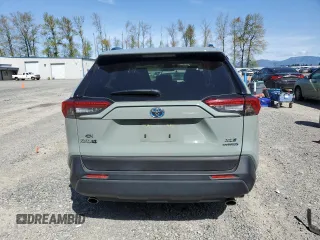 2021 Toyota RAV4 Hybrid XLE with VIN JTMRWRFV3MD134951, listed as a Copart auction lot 53275155 with 46,464 mi miles and Salvage Title. Bid and sale history available at carsss.com. Image 6.
