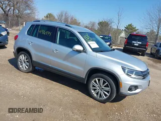 2012 Volkswagen Tiguan SE with VIN WVGBV7AX7CW509675, listed as a IAAI auction lot 41916894 with 116,887 mi miles and . Bid and sale history available at DreamBid. Image 1.
