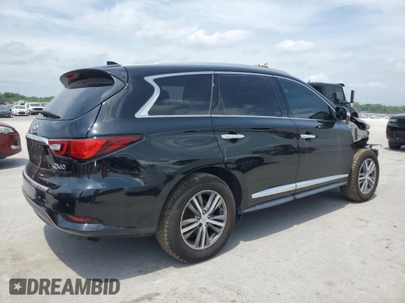 2019 Infiniti QX60 Luxe z VIN 5N1DL0MM7KC521610, wystawiony jako Copart lot #55077355 z przebiegiem 54 561 mil mil oraz Szkody całkowita. Historia ofert i sprzedaży dostępna na DreamBid. Obrazek 3.