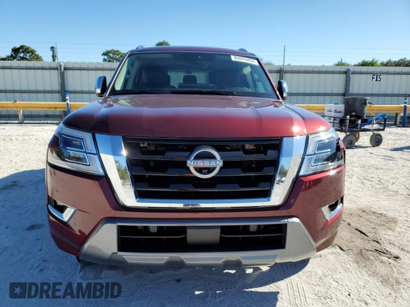 2023 Nissan Armada Platinum with VIN JN8AY2CC4P9182942, listed as a Copart auction lot 83976494 with 12,506 mi miles and Salvage Title. Bid and sale history available at carsss.com. Image 5.