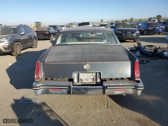1985 Cadillac Eldorado with VIN 1G6EL5781FE655949, listed as a Copart auction lot 41961275 with 4,479 mi miles and Clean Title. Bid and sale history available at carsss.com. Image 6.