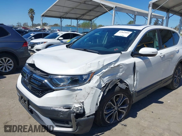 2020 Honda CR-V EX with VIN 2HKRW1H54LH422078, listed as a IAAI auction lot 41865889 with 34,513 mi miles and . Bid and sale history available at carsss.com. Image 6.