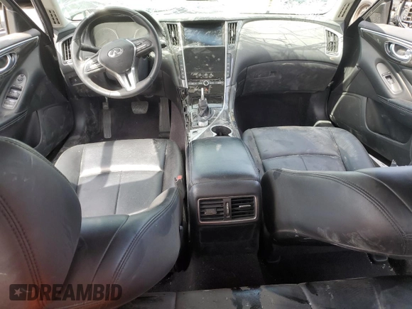 2021 Infiniti Q50 Pure with VIN JN1EV7APXMM704526, listed as a Copart auction lot 53291505 with 49,078 mi miles and Salvage title. Bid and sale history available at DreamBid. Image 8.
