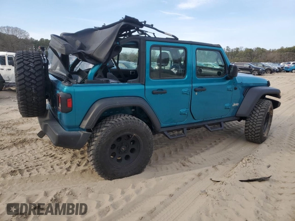 2020 Jeep Wrangler Unlimited Sport Altitude z VIN 1C4HJXDG1LW277726, wystawiony jako Copart lot #46754635 z przebiegiem 101 392 mil mil oraz Szkoda całkowita • Salvage title. Historia ofert i sprzedaży dostępna na DreamBid. Obrazek 3.