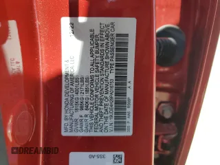 2023 Acura Integra z VIN 19UDE4H29PA016753, wystawiony jako Copart lot #54360735 z przebiegiem Nie podano mil oraz Szkoda całkowita • Salvage title. Historia ofert i sprzedaży dostępna na DreamBid. Obrazek 13.