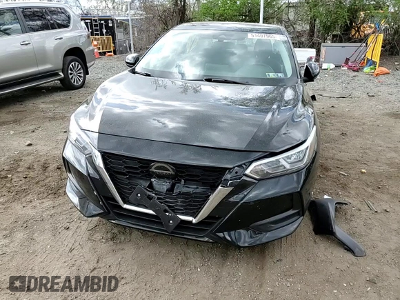 2021 Nissan Sentra SV with VIN 3N1AB8CV5MY256492, listed as a Copart auction lot 51407965 with 58,153 mi miles and Salvage title. Bid and sale history available at DreamBid. Image 10.