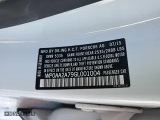 2016 Porsche Panamera 4 with VIN WP0AA2A79GL001004, listed as a Copart auction lot 42210115 with 146,466 mi miles and Salvage Title. Bid and sale history available at carsss.com. Image 14.