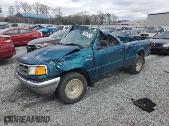 1997 Ford Ranger XLT with VIN 1FTCR10A4VUC88767, listed as a Copart auction lot 50358525 with 134,710 mi miles and Salvage Title. Bid and sale history available at carsss.com. Image 1.