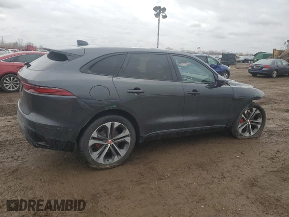 2021 Jaguar F-Pace S with VIN SADCJ2EX0MA681308, listed as a Copart auction lot 47428885 with 23,069 mi miles and Salvage title. Bid and sale history available at DreamBid. Image 3.