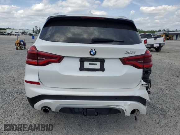 2018 BMW X3 xDrive30i with VIN 5UXTR9C57JLD57904, listed as a Copart auction lot 53699985 with 75,798 mi miles and Salvage Title. Bid and sale history available at DreamBid. Image 6.