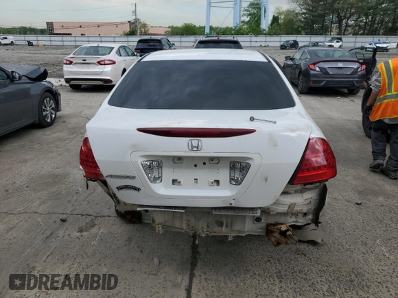 2007 Honda Accord LX with VIN 1HGCM56447A137702, listed as a Copart auction lot 56065685 with Not provided miles and Salvage title. Bid and sale history available at DreamBid. Image 6.