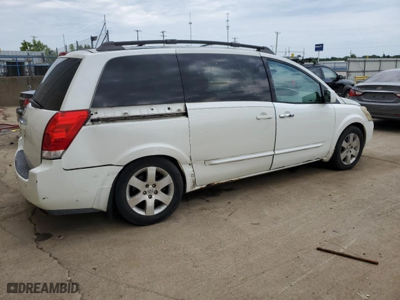 2004 Nissan Quest S with VIN 5N1BV28U44N345842, listed as a Copart auction lot 60764334 with 0 mi miles and Non Repairable. Bid and sale history available at carsss.com. Image 3.